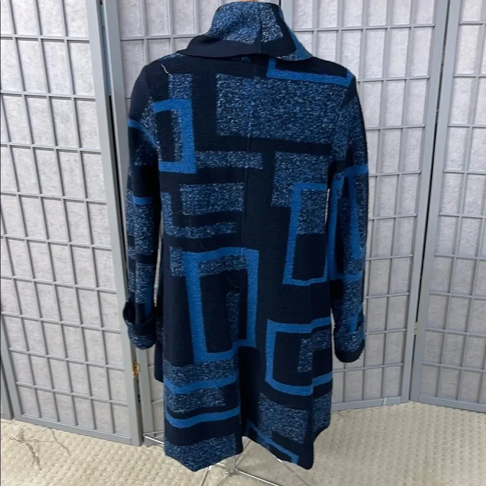 Zoe Blue Patchwork Cardigan Sweater, Women’s XS - Picture 2 of 4